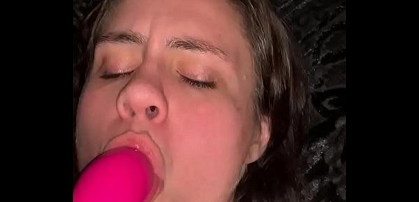  Abby Kiss Deepthroats Her Grool Soaked Vibrator